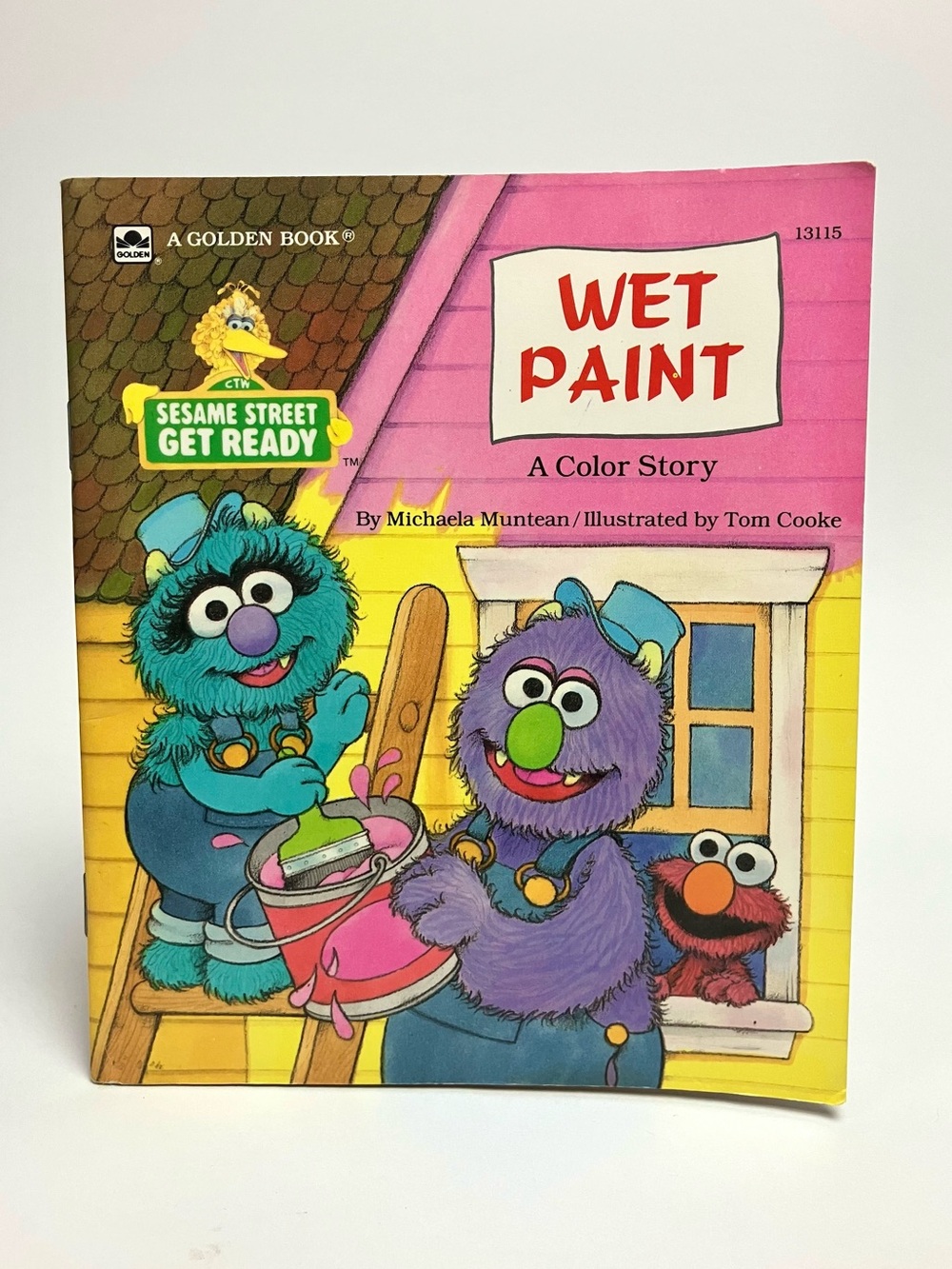 Vintage Sesame Street 1990 Golden Book Wet Paint Color 90s Kids Toddler